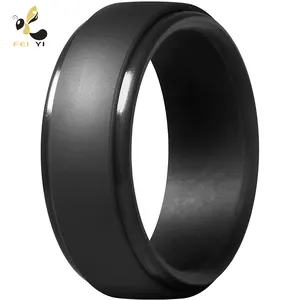 Anillo de boda de silicona para hombre y mujer, alianzas de boda de goma de silicona asequibles, anillos cómodos y duraderos