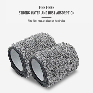 Mopa Giratoria 360° con Mango de Acero Inoxidable, Mopa Plana para Limpieza de Pisos Húmedos y Secos, con Cubeta - Product Image 3