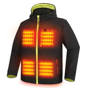 Nuevo diseño al aire libre impermeable y a prueba de viento 5V USB batería eléctrica recargable chaqueta térmica para invierno