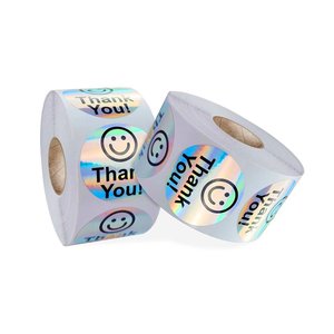 customization hologram adhesive <b>label</b> sticker thank you tags - Product Image 2