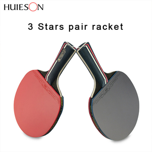 Ensemble de raquettes de tennis de table <span class=keywords><strong>Huieson</strong></span> <span class=keywords><strong>3</strong></span> étoiles, 2 raquettes, <span class=keywords><strong>3</strong></span> balles, caoutchouc à picots, raquettes de ping-pong à attaque rapide - Product Image 6