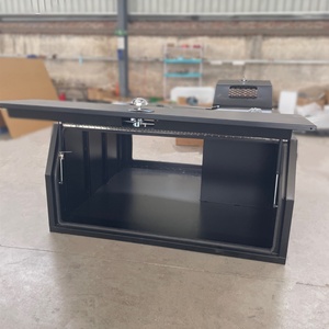 Portable Waterproof 3-Door Aluminum Ute Canopy with Outdoor Lockable <b>Tool</b> <b>Boxes</b> and 1/4 Dog Cage - Product Image 3