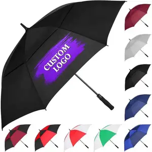 Impermeável Impresso Alta Qualidade Personalizado Guarda-chuva Windproof Golf Umbrella Transparente Dupla Camada Tecido Minimalista Stretch 1 Pcs