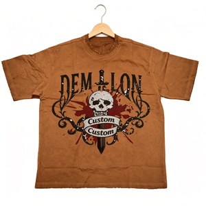 Camiseta de Algodón con Cuello Redondo y Manga Corta para Hombre, con Logotipo Personalizado, Estilo Urbano, Tallas Grandes - Product Image 1