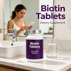 Tabletas <span class=keywords><strong>de</strong></span> Biotina que Favorecen <span class=keywords><strong>el</strong></span> Bienestar del Cabello y las Uñas - Product Image 1