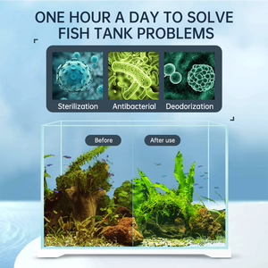 Stérilisateur <span class=keywords><strong>UV</strong></span> d'<span class=keywords><strong>aquarium</strong></span> de haute technologie 220v verre et ABS avec lampe d'élimination des algues filtre média réservoir de poissons - Product Image 5