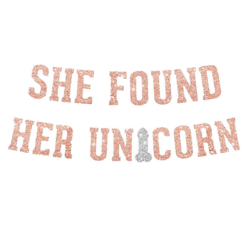 Сувениры для вечеринок, Свадебный баннер из розового золота с блестками в виде единорога, баннер для невесты, девичника, украшение для свадьбы