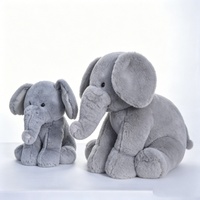 Jouets en peluche personnalisés mère et bébé éléphant, ensemble de peluches mère et bébé éléphant, paire d'éléphants en peluche gris