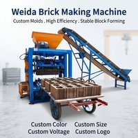 Machine à fabriquer des blocs Qt4 24 semi-automatique pour la production de briques creuses en béton et de briques de ciment emboîtables