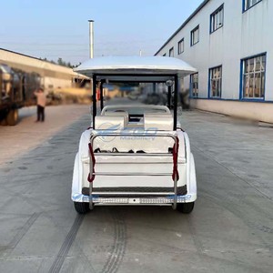 Elegante Coche Eléctrico Clásico Vintage Blanco Personalizado para Turismo, 6/8 Asientos, 4 Ruedas, Diseño Único y Elegante, Techo Rígido Blanco - Product Image 5