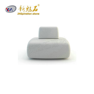 Nuevos Materiales de Construcción de Piedra, Banco de Hormigón GRC Gris para Interiores y Exteriores, Asiento para Parque o Plaza, Xms001 - Product Image 1