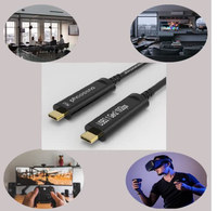 Câble optique USB C vers C OEM ODM, câble USB 31 Type C 10 Gbps 100 pieds, compatible avec Microsoft Azure, caméra Logitech, Aver, Vaddi