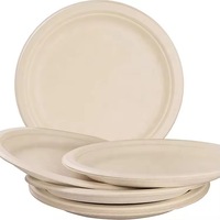 Assiettes jetables biodégradables en bagasse de canne à sucre pour réceptions de mariage et événements professionnels