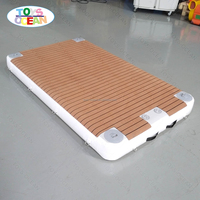 Île flottante gonflable portable en PVC pour l'extérieur, radeau flottant, ponton pour jet ski, plateforme flottante, capacité de 100 à 500 kg, 5 à 10 passagers