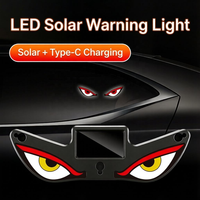 Wiederaufladbare Teufelsaugen-LED-Warnleuchte Solar-Monsteraugen-Auto-LED-Warnleuchte