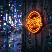 Enseigne néon LED personnalisée Wakklia avec logo rétroéclairé et impression UV - Taille personnalisable, étanche IP65, garantie 2 ans pour la maison, les taxis, les voitures et les centres commerciaux
