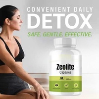 Poudre de zéolite clinoptilolite détoxifiante pour métaux lourds, marque privée OEM, 500 mg, capsule de zéolite activée, usine certifiée GMP
