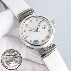 <b>Top</b> Quality Hot Selling Elegant Style <b>Silver</b> Case Sapphire Crystal Ladies Automatic Watch Date Display Luminous Mechanical Watch - Product Image 3