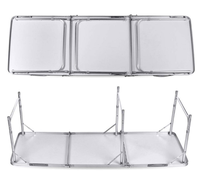 Table pliante en aluminium de camping de 8 pieds, bureau de pique-nique, table métallique, de qualité supérieure, avec MDF