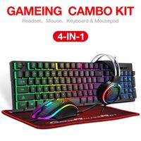Tkwolf-ensemble clavier et souris de jeu filaire TF400, rétroéclairé Led rvb, pour ordinateur de bureau, Pc