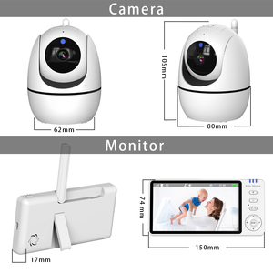 Caméra Anicebb pour enfants 720P HD avec audio bidirectionnel, détection de mouvement, vision nocturne, fonction panoramique/inclinaison et lecteur de berceuses - Product Image 4