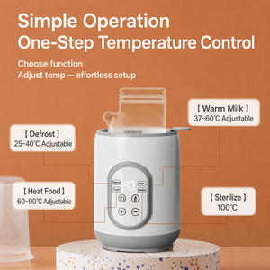 Calentador de <span class=keywords><strong>Biberones</strong></span> para Bebés, Calentador de Leche Portátil Inteligente con Pantalla LCD, Calentamiento Rápido y Esterilización - Product Image 5