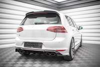 Diffuseur de pare-chocs arrière de voiture en ABS noir brillant, style MAX, personnalisable en usine, pour VW Golf MK7 R 2014-2016