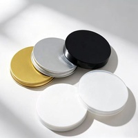 Pot en plastique PET jaune mat à large ouverture avec couvercle en aluminium à vis pour l'emballage de crème cosmétique 200ml 300ml