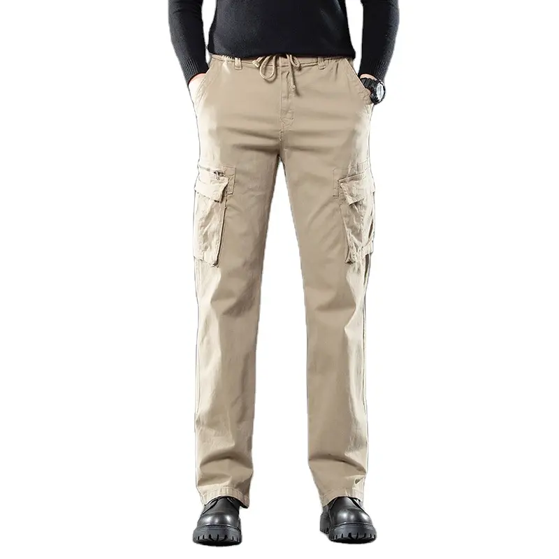 Winter Thick Loose Casual Pants Plus Size Outdoor Work Trousers Multiple Pockets Cargo Pants