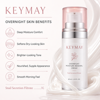 Crème de nuit pour le visage à l'escargot 60 ml, filtrat d'escargot, glycérine, texture riche, hydratation profonde, nourrissante, éclaircissante, pour tous types de peau
