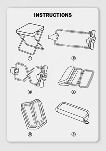 Outdoor Handbag <b>Double</b>-layer Folding <b>Chairs</b> Steel Custom Logo Foldable <b>Camping</b> <b>Chair</b> - Product Image 3