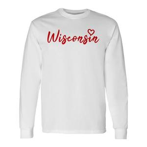 T-shirt classica a maniche lunghe Wisconsin Throwback - Product Image 2