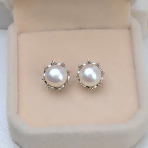 ต่างหูเงินแท้ S925 รูปทรงหยดน้ำ ลายโคลเวอร์ แบบกึ่งสำเร็จรูป พร้อมถาดอุปกรณ์ทำเครื่องประดับ DIY ไข่มุกสั่งทำได้ รุ่น 1172 - Product Image 2