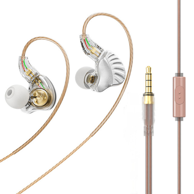 Cross-border New Private Model Replaceable Plug-in 35mm Sports HIFI Mobile Phone Wired In-ear Headphones Silicone Gel 1.2m