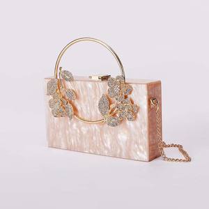Party <b>Wedding</b> Banquet Bags Handbags Purses Women Fashion Acrylic Square Flower <b>Clutches</b> Evening Bags With Chain - Product Image 2