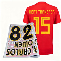 Transferts thermiques DTF personnalisés Zenflex, autocollants pour maillots de football, numéros et lettres de haute qualité pour t-shirts de sport, vente en gros