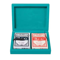 Coffrets de cartes de poker miniatures personnalisés 2-en-1 avec boîte de rangement double jeu de cartes, idéal pour les fêtes, cadeaux et vente en gros, personnalisable