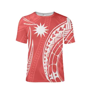 T-shirt surdimensionné en Polyester avec Logo personnalisé pour homme, motif de l'île Marshall Tribal polynésien, impression de t-shirt