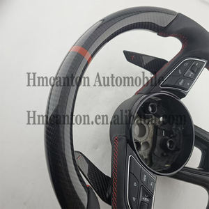Volante Deportivo de Fibra de Carbono y Cuero en Oferta para Modelos Audi A3 A4 A4L A5 A7L A8 Q5 Q7 B9 A6 R8 - Product Image 2