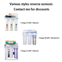 Système de filtration d'eau alcaline 5, 6, 7, 8, 9 étapes avec UV 75 GPD, réservoir, osmose domestique, purificateur d'eau potable pour toute la maison