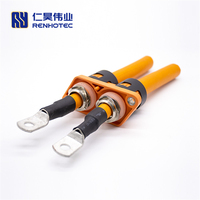 Connecteur de borne de batterie haute tension 1PIN 2PIN 3PIN en plastique et coque métallique trou traversant pour contrôleur de moteur