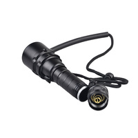 Lampe de plongée sous-marine à Logo personnalisé, imperméable, très lumineuse, 1200 Lumens, 10W, lampe de poche pour plongée à 80m