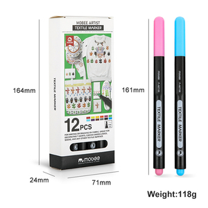 P-A07100 Mobee 12 pcs/set <span class=keywords><strong>Stylo</strong></span> <span class=keywords><strong>marqueur</strong></span> <span class=keywords><strong>pour</strong></span> tissu de haute qualité <span class=keywords><strong>pour</strong></span> le bricolage Céramique Art Designs personnalisés Set de marqueurs <span class=keywords><strong>pour</strong></span> tissu - Product Image 6