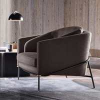 Moderner Baumwoll-Leinen Freizeitsessel mit Anpassbarer Farbe Premium Weicher Stoff für Hotel-Lobby Café Zuhause Büro & Schlafzimmer