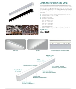 LONYUNG CE ETL LED Linear <strong>Light</strong> Suspended 4FT 8FT Dimmable Architectural Linear Strip <strong>Light</strong> for Office Commercial <strong>Retail</strong> <strong>Store</strong> - Product Image 2