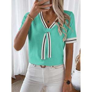 Suéter con Cuello Marinero y Lazo para Mujer, Tejido, Talla XS, Color Albaricoque - Product Image 5