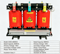 Transformateur de puissance triphasé sec SCB12 800KVA, haute qualité, livraison directe d'usine, performance stable