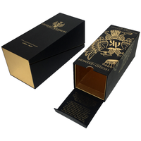 Cajas rígidas de materiales reciclados personalizados con laminación mate y estampado para té, cerveza, whisky, bebida energética, caja de vino, embalaje