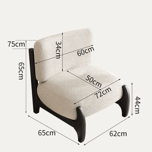 Moderne <span class=keywords><strong>Wingback</strong></span> Eetkamerstoel Klein Accent Vrije Tijd Zonder Armen Gebogen Fluwelen Rugleuning Dikke Spons Kussen Houten Poten Voor Woonkamer - Product Image 6