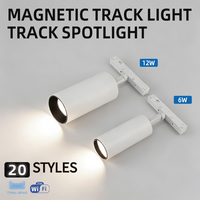 Système d'éclairage encastré magnétique à LED IMENS, spots en aluminium blanc, dimmables, température de couleur 3000K-6000K, design moderne pour intérieur